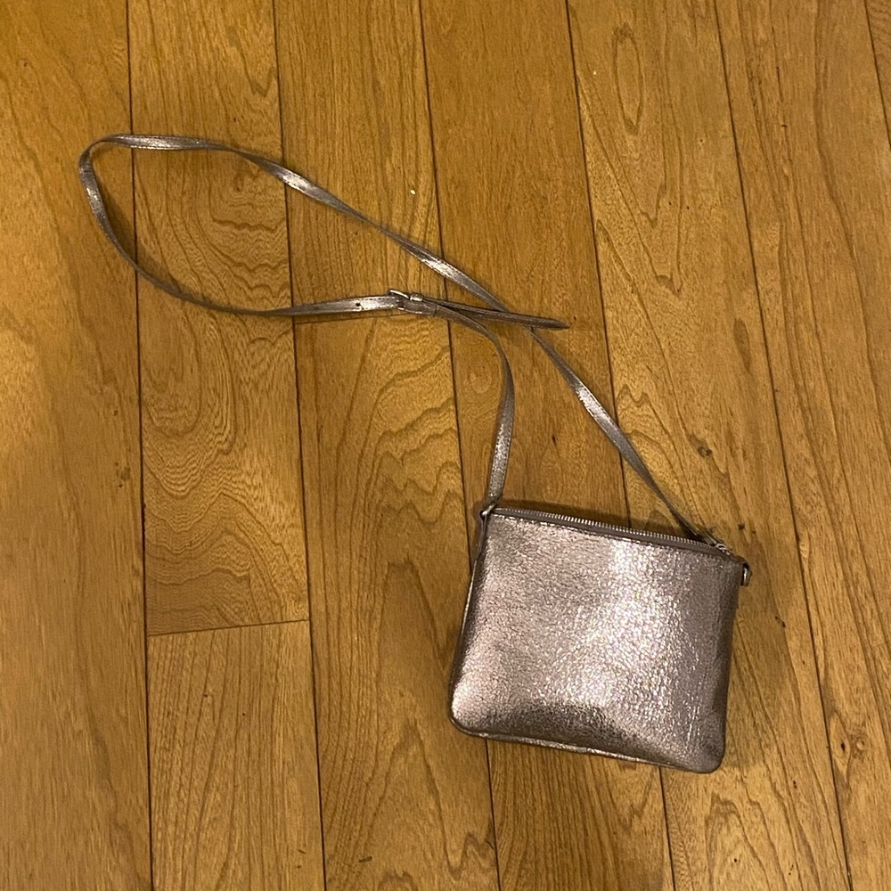 Metallic hand bag purse